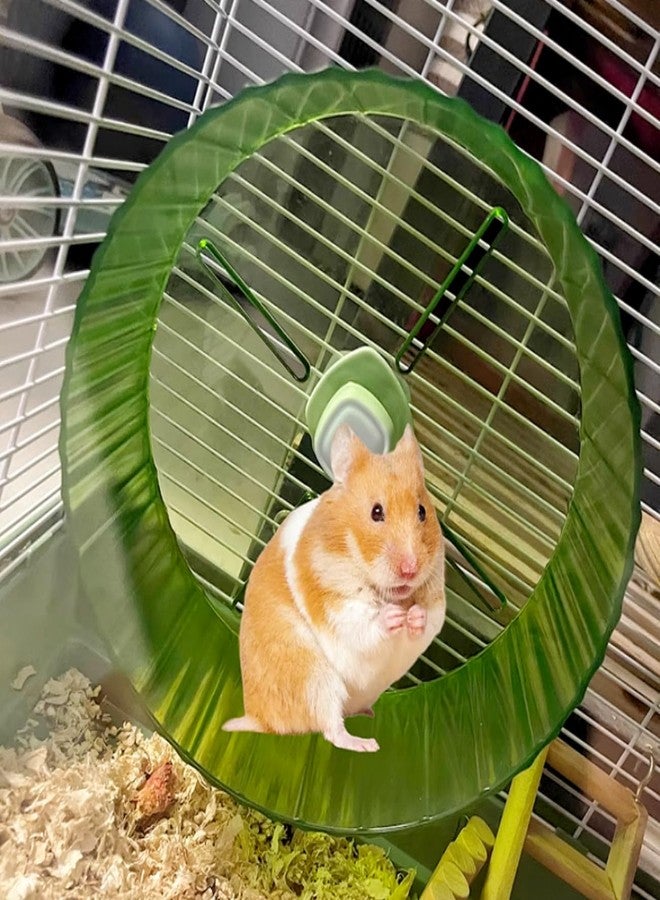 Odebyata Birds Running Wheel Exercise Toys, Parrot Hamster Exercise Wheel Toy, Quiet Running Wheel for Parrots Bird Parakeets Hamster Guinea Pig Budgie Lovebird and More (Green) - Image 4